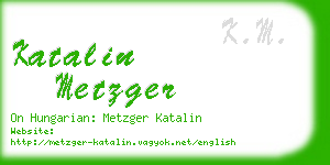 katalin metzger business card